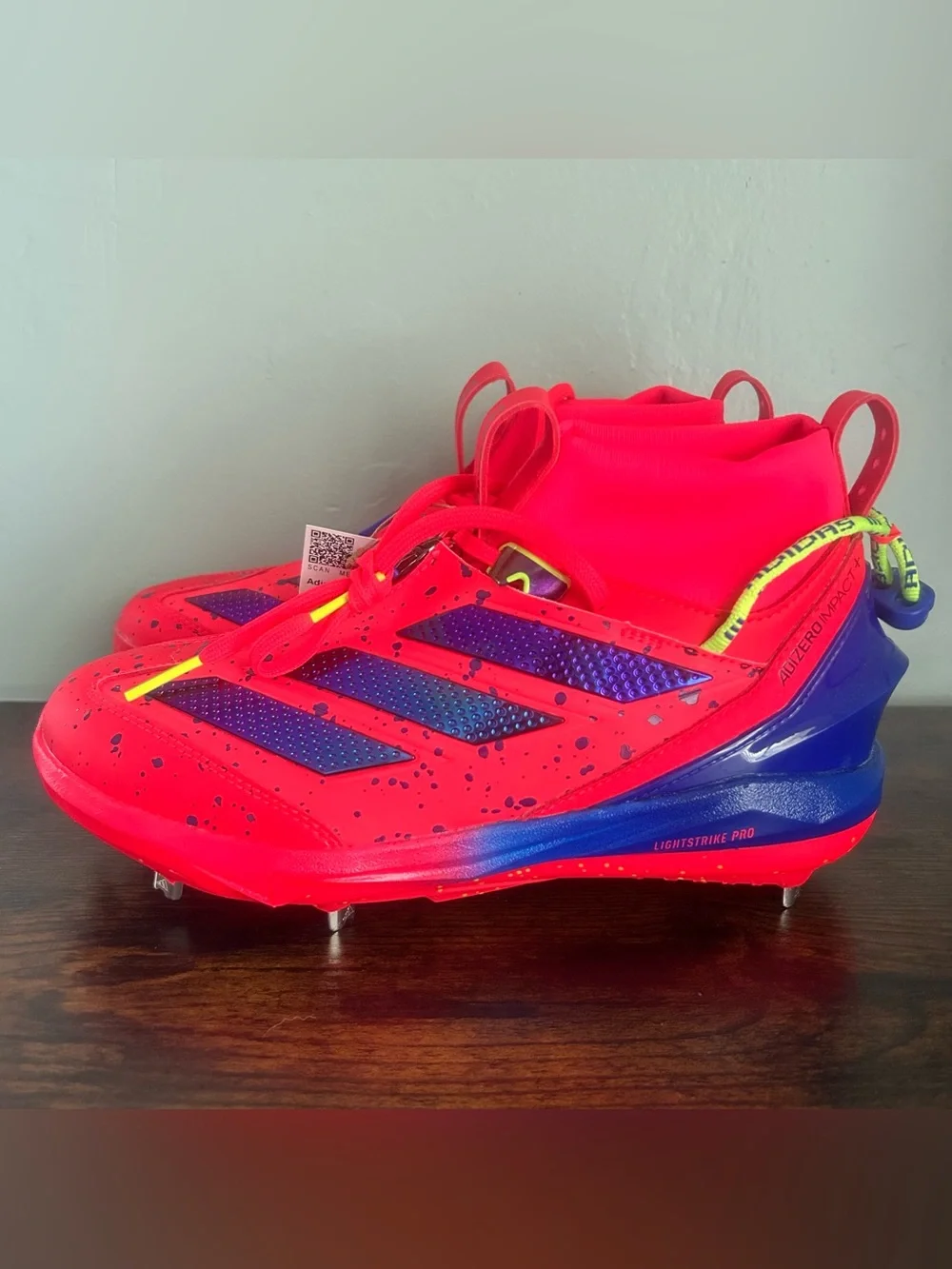 Adidas Adizero Impact+ 2.0 Metal Baseball Cleats Shades Red Men’s Size 7 JQ4274